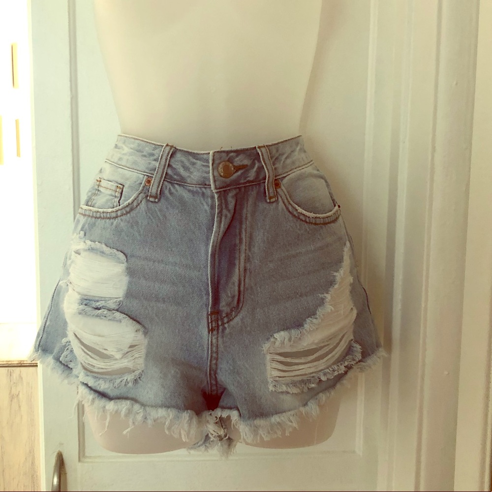 High Rise Jean Shorts